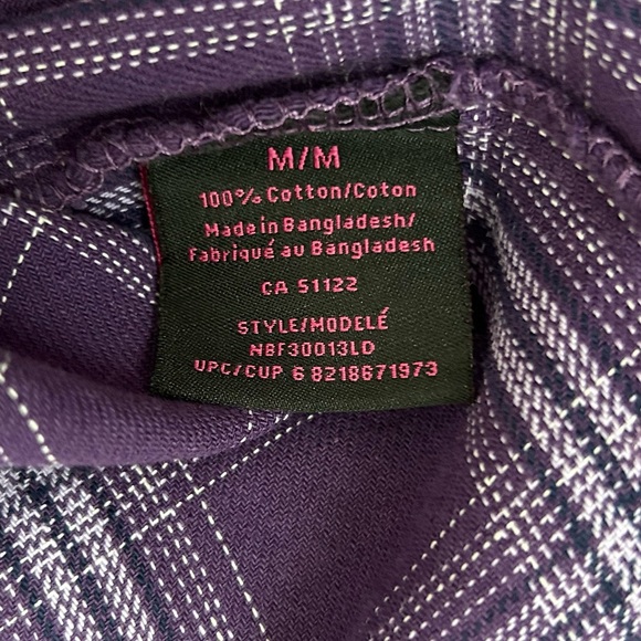 Nobo Cozy Purple Plaid Flannel Shirt with Fringe💜🤠 - Picture 11 of 14